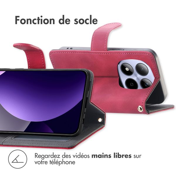 imoshion Etui de télephone portefeuille avec cordon Xiaomi Redmi Note 15 Pro (5G) - Rouge
