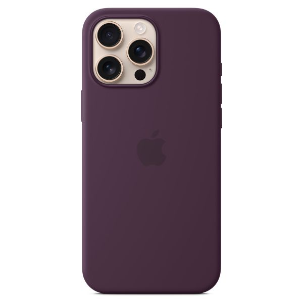 Apple Coque en silicone MagSafe Apple iPhone 16 Pro Max - Plum