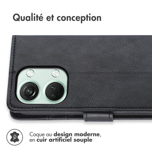 imoshion Étui de téléphone portefeuille Luxe OnePlus Nord 3 - Noir