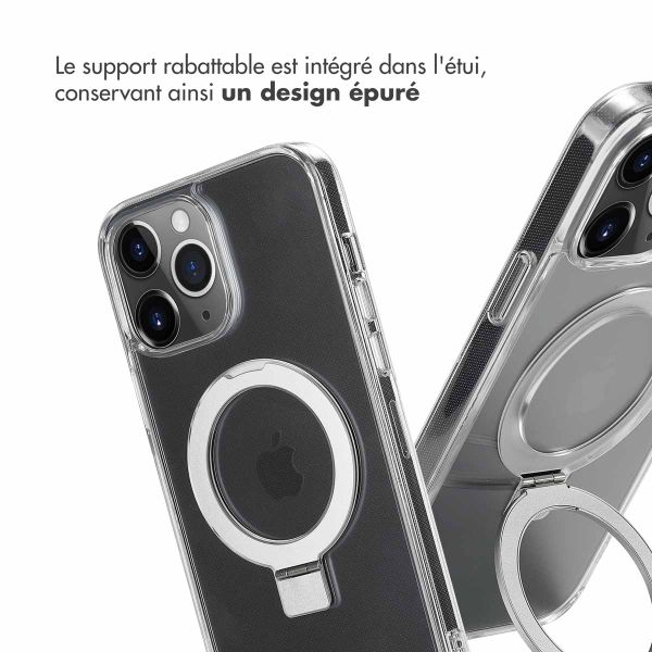 Accezz Coque Ring Stand avec MagSafe Apple iPhone 13 Pro Max - Transparent