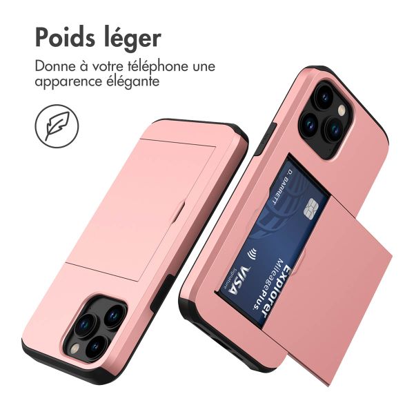 imoshion Coque arrière avec porte-cartes iPhone 14 Pro - Rose Dorée