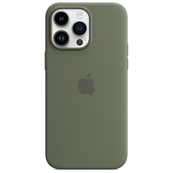 Apple Coque en silicone MagSafe iPhone 14 Pro Max - Olive