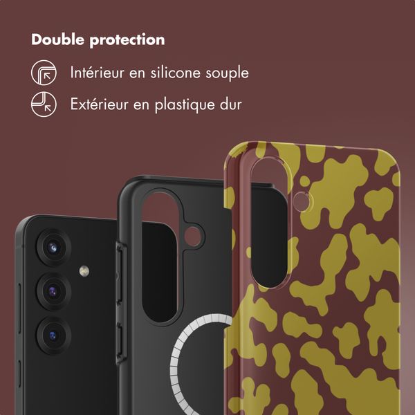 Selencia Coque arrière Vivid avec MagSafe Samsung Galaxy S25 - Moo'd Olive Dust