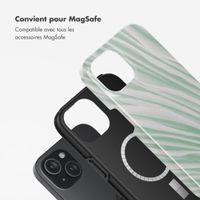 Selencia Coque arrière Vivid Tough avec MagSafe iPhone 15 - Nature Grayed Jade