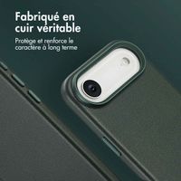 Accezz Coque arrière en cuir avec MagSafe Apple iPhone Air - Cedar Green
