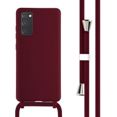 imoshion ﻿Coque en silicone avec cordon Samsung Galaxy S20 FE - Rouge foncé