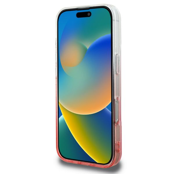 Guess Coque MagSafe IML Glitter Gradient Apple iPhone 16 Pro - Pink