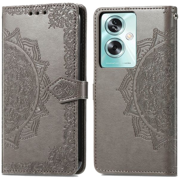 imoshion Etui de téléphone portefeuille Mandala Oppo A79 - Gris