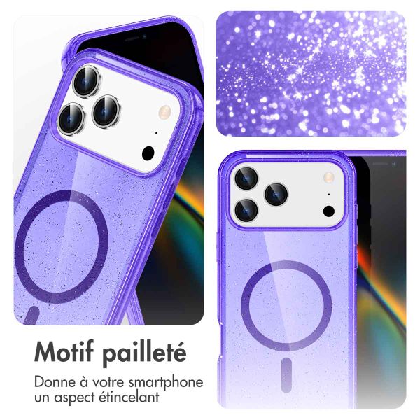 imoshion Coque Pailletée avec MagSafe Apple iPhone 17 Pro Max - Violet