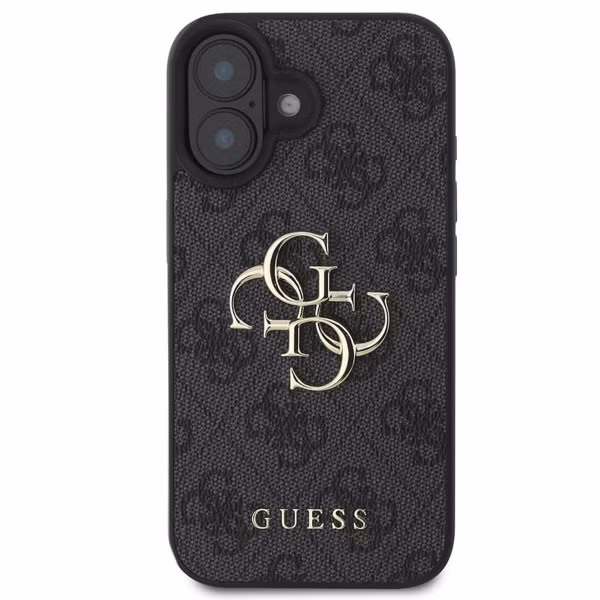 Guess Coque 4G Metal Logo Backcover Apple iPhone 16 - Noir