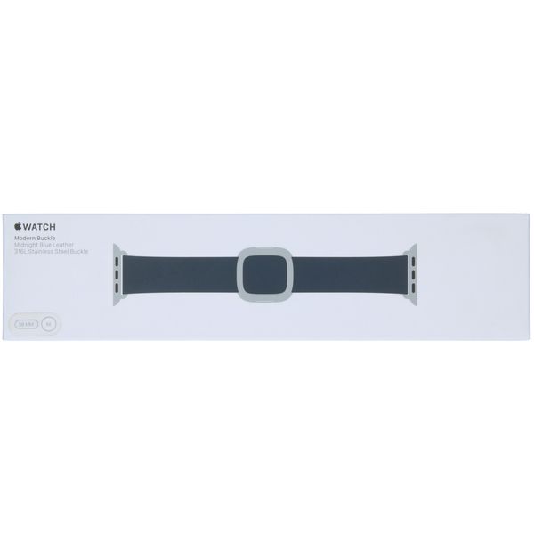 Apple Leather Band Modern Buckle Apple Watch Series 1-9 / SE - 38/40/41 mm / Series 10 - 42 mm - Taille M - Bleu