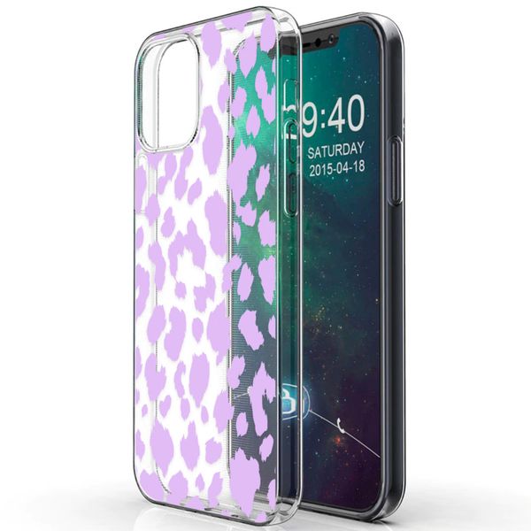 imoshion Coque Design iPhone 12 (Pro) - Léopard - Violet