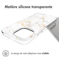 imoshion Coque Design iPhone 14 Pro Max - White Marble