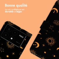 imoshion Étui de téléphone portefeuille Design Xiaomi Poco X6 Pro - Sky Black