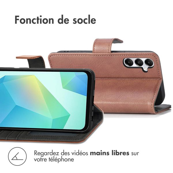 imoshion Étui de téléphone portefeuille Luxe Samsung Galaxy A16 5G - Brun