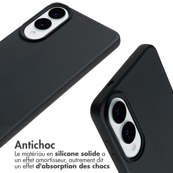 imoshion Coque en silicone avec cordon Samsung Galaxy S25 Edge - Noir