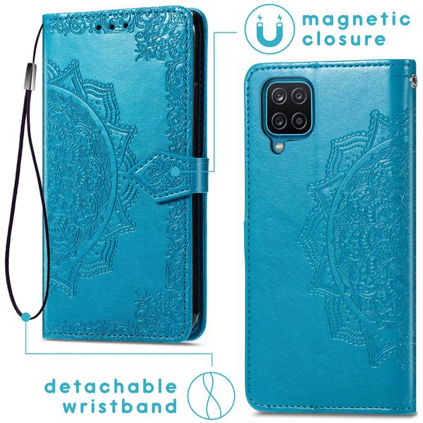 imoshion Etui de télephone Mandala Samsung Galaxy A12 - Turquoise