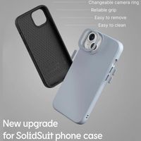 RhinoShield ﻿Coque SolidSuit MagSafe Apple iPhone 15 - Classic Ash Grey