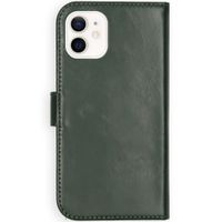 Selencia Étui portefeuille en cuir véritable Apple iPhone 12 Mini - Vert