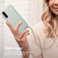 imoshion Coque Design avec cordon Samsung Galaxy A36 - Smoke Green Flowers