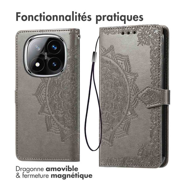 imoshion Etui de télephone Mandala Xiaomi Redmi Note 14 Pro (4G) - Gris