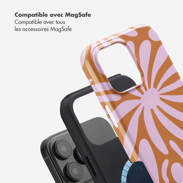 Selencia Coque arrière Vivid avec MagSafe Apple iPhone 16 Pro Max - Modern Bloom Pink