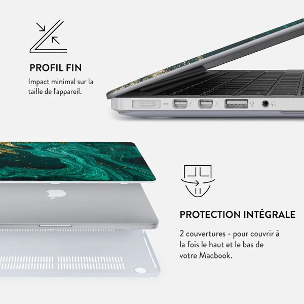 Burga Coque Rigide MacBook Air 13 pouces (2022) / Air 13 pouces (2024) M3 chip - A2681 / A3113 - Emerald Pool