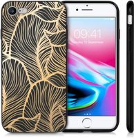 imoshion Coque Design iPhone SE (2022 / 2020) / 8 / 7 - Feuilles / Noir