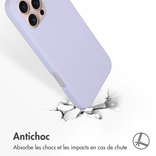 Accezz Coque Liquid Silicone avec MagSafe iPhone 16 Pro Max - Violet