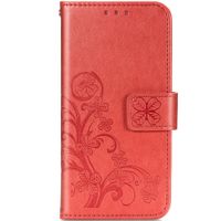 Etui de téléphone Fleurs de Trèfle Galaxy A21s - Rouge