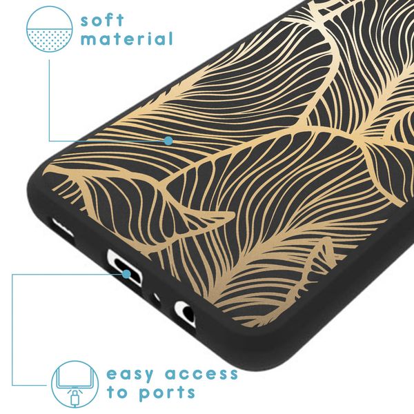 imoshion Coque Design Samsung Galaxy A12 - Golden Leaves