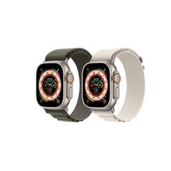 Apple 2 Pack Bracelet Alpine Loop Apple Watch | 44/45/46/49 mm - Taille S - Green / Starlight