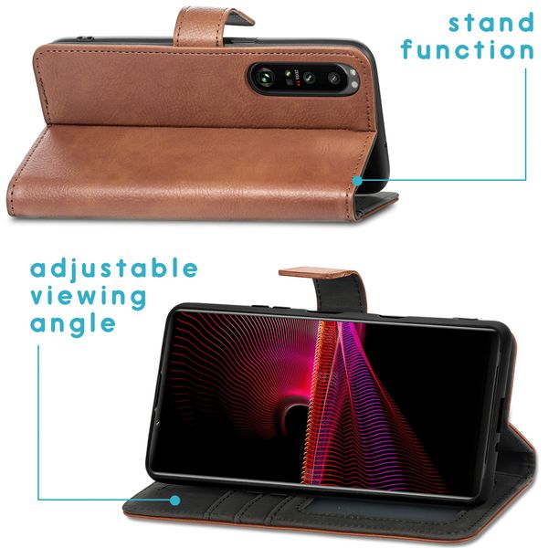 imoshion Étui de télephone portefeuille Sony Xperia 1 III - Marron