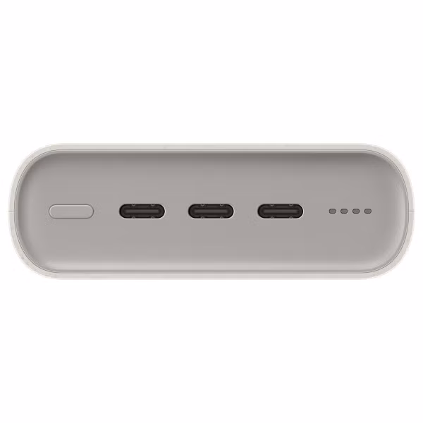 Samsung Batterie externe 20 000 mAh - Charge rapide 45 Watt - 3x USB-C - Beige