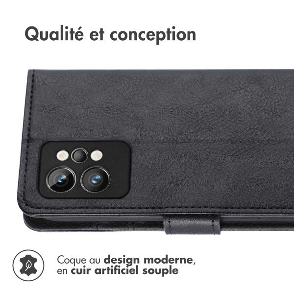 imoshion Étui de téléphone portefeuille Luxe Realme GT 2 Pro - Noir