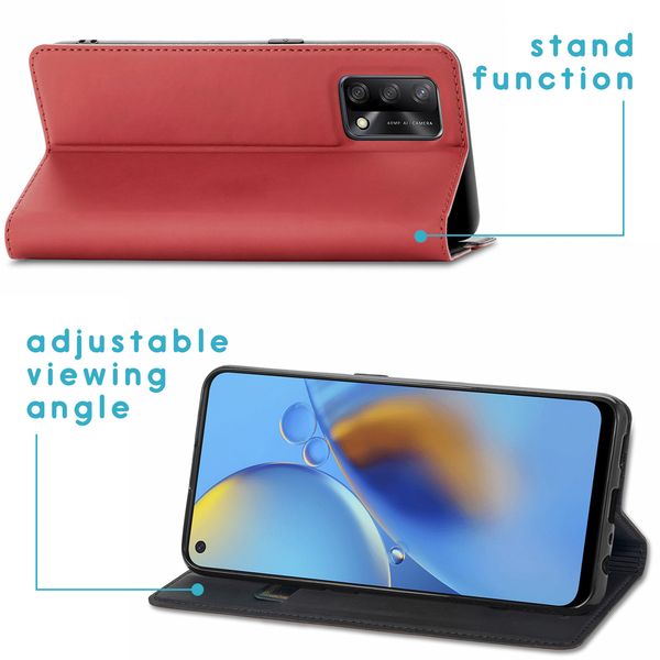 imoshion Étui de téléphone Slim Folio Oppo A74 (4G) - Rouge