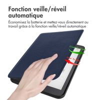 imoshion Étui de liseuse portefeuille Slim Hard Kobo Aura One - Bleu foncé