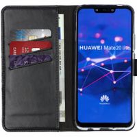 Selencia Étui portefeuille en cuir véritable Huawei Mate 20 Lite - Noir