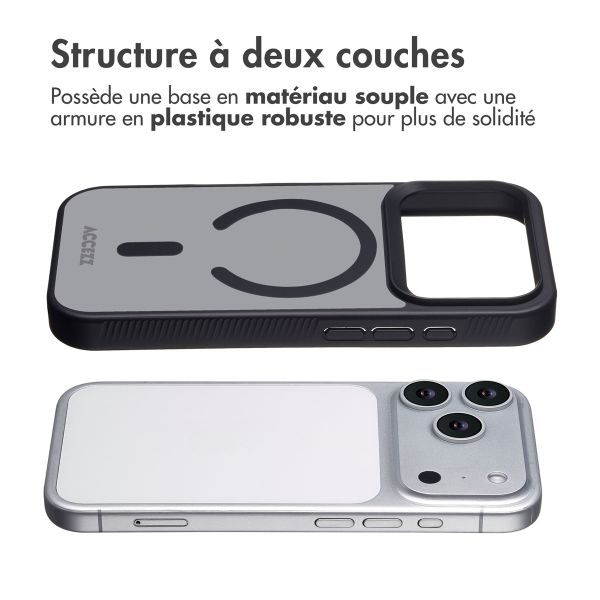 Accezz Coque Givrée Robuste avec MagSafe Apple iPhone 17 Pro - Noir