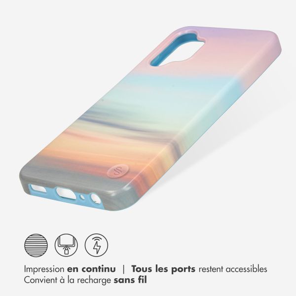 Selencia Aurora Coque Fashion Samsung Galaxy A13 (4G) - ﻿Coque durable - 100 % recyclée - Sky Sunset Multicolor