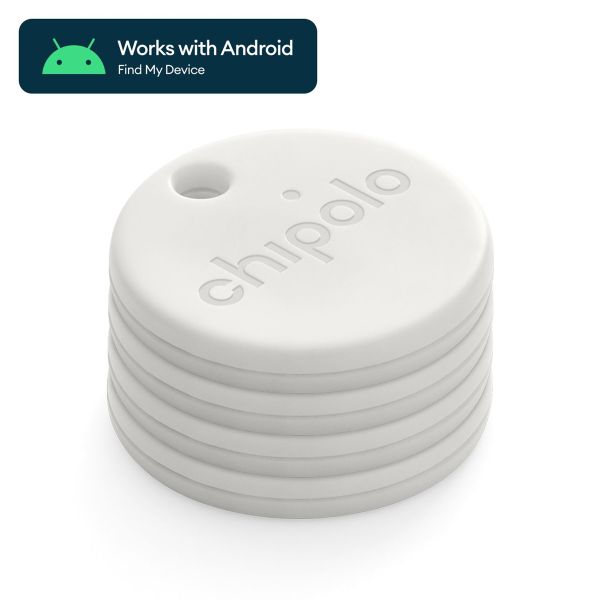 Chipolo ONE Point - Traceur Bluetooth pour Android - 4 pack - Blanc