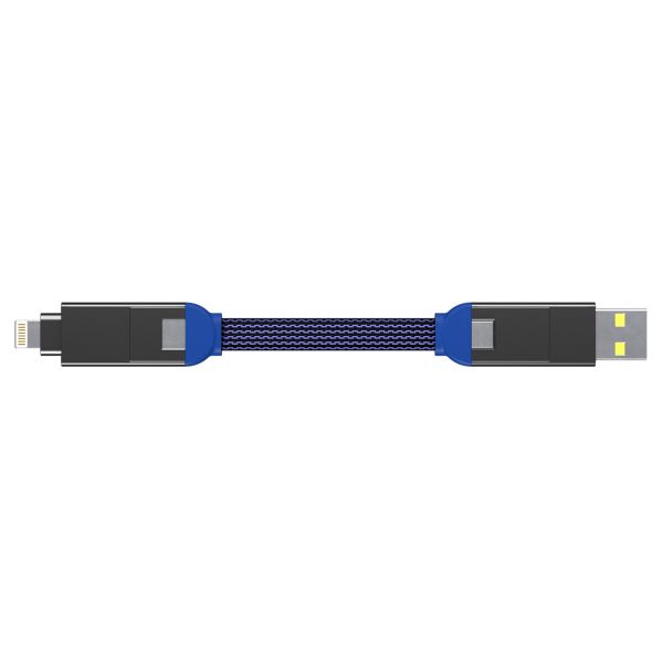 Rolling Square inCharge® X 6-in-1 connecteur de charge pour porte-clés - Sapphire Blue