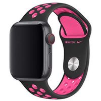 Apple Bracelet Nike Sport Apple Watch Series 1 t/m 9 / SE (38/40/41 mm) | Series 10 / 11 (42 mm) - Black / Pink Blast