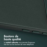 Accezz Coque arrière en cuir avec MagSafe Apple iPhone Air - Cedar Green