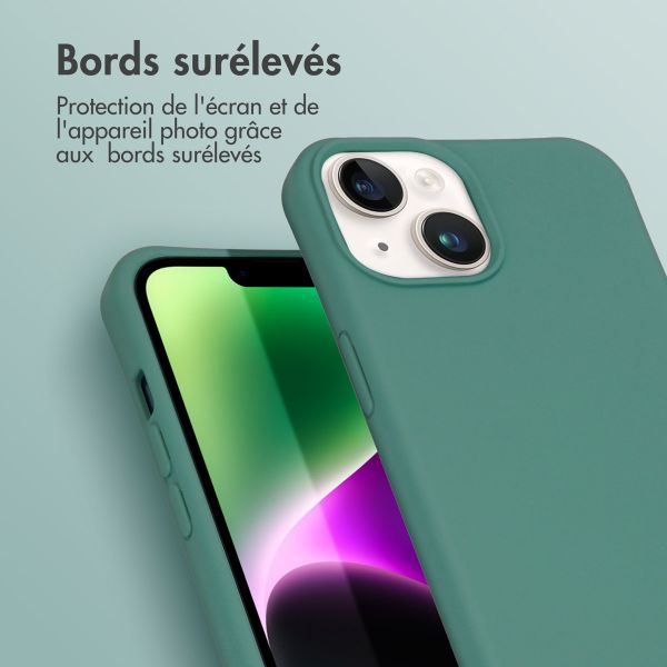 imoshion Coque de couleur avec cordon amovible Apple iPhone 14 - Vert foncé