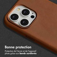 Accezz Coque MagSafe en cuir vintage Apple iPhone 15 Pro Max - Tabacco Cognac