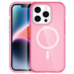 imoshion Coque Pailletée avec MagSafe Apple iPhone 14 Pro - Paillettes Rose