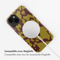 Selencia Coque arrière Vivid avec MagSafe Apple iPhone 14 - Moo'd Olive Dust