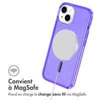 imoshion Coque Pailletée avec MagSafe Apple iPhone 14 - Paillettes Violet