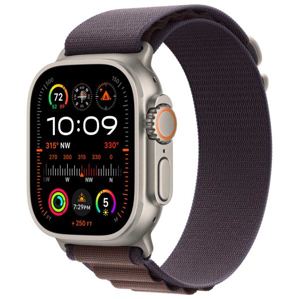 Apple Alpine Loop Band Apple Watch Series 1 á 10 / SE / Ultra (2) (44/45/46/49 mm) - Taille L - Indigo